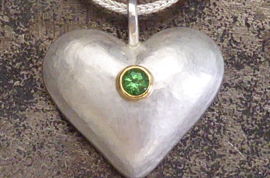 Anhänger, Silber/Gold, Tsavolith